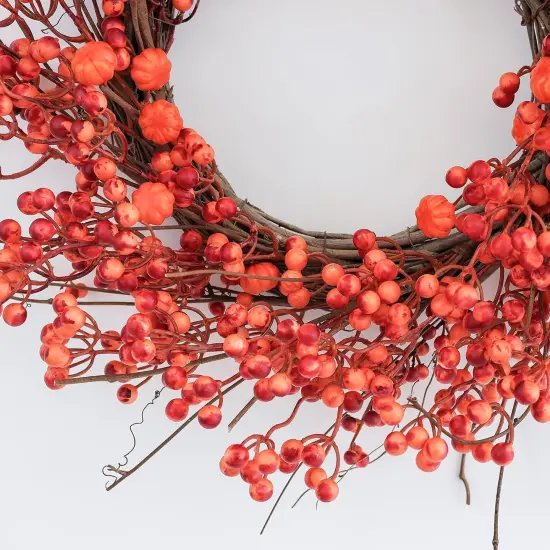 Fall Wreaths with Little Pumpkins & Berries {5}