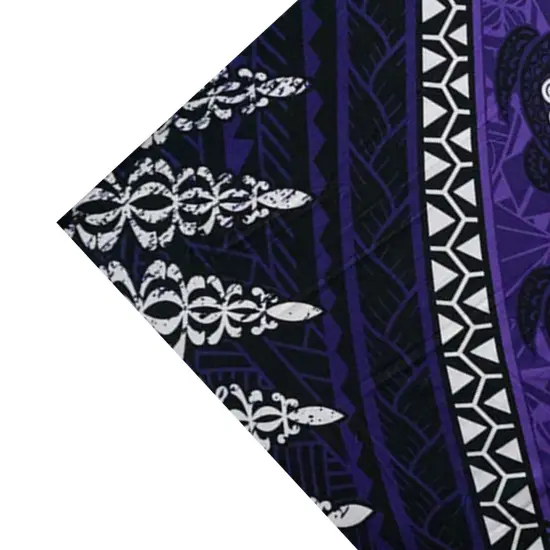 Kingdom of Tonga Seal Turtle Plumeria Polyester Sarong 72" L x 45" W Fuchsia {4}