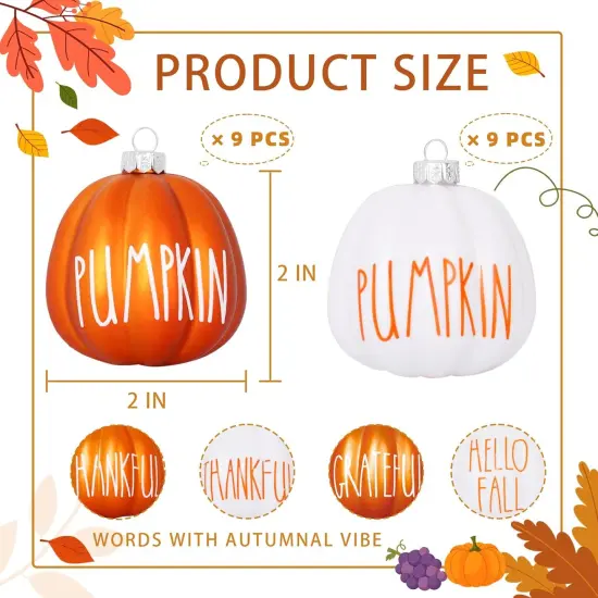 Fall Tree Ornaments Set 18 PCS {2}