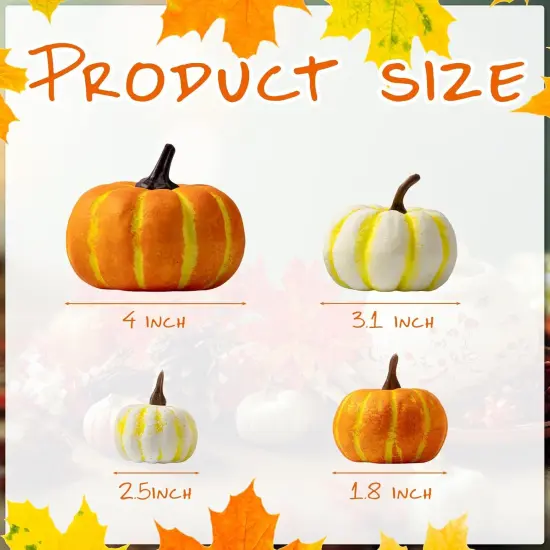 72 Pcs Mini Pumpkins Fall Decoration {2}