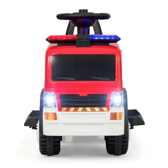 Costway Kids 6V Ride On Fire Truck Fire Engine Battery Powered w/ Siren {6}