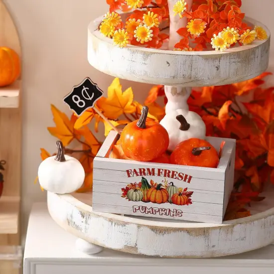 16 Pcs Fall Tiered Tray Decor {3}