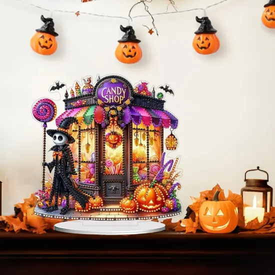 Tabletop Ornament DIY Diamonds Art Painting kit,Halloween Desktop,7.08x7.08 inch {4}