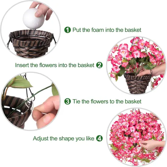 Fake Hanging Hibiscus Flowers - Pink {4}