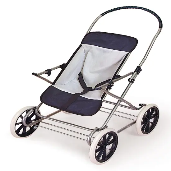 Badger Basket Just Like Mommy 3-in-1 Doll Pram/Carrier/Stroller Navy/White {5}