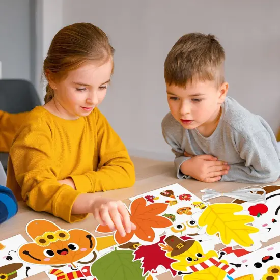123Pcs Fall Leaves Craft Kit for Kids {3}