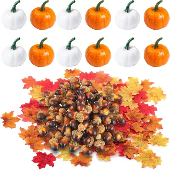 162 Pcs Artificial Pumpkins Set {1}