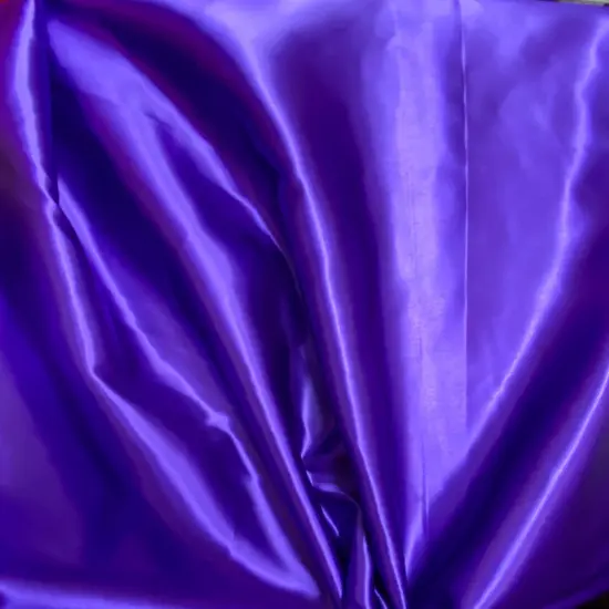 1 Yard Purple Bridal Satin Fabric 58/60 Inch Wide Smooth Sheen Polyester for Wedding Gowns, Drapes & Backdrops {2}