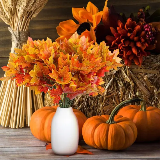 Autumn Faux Leaf Decoration {2}