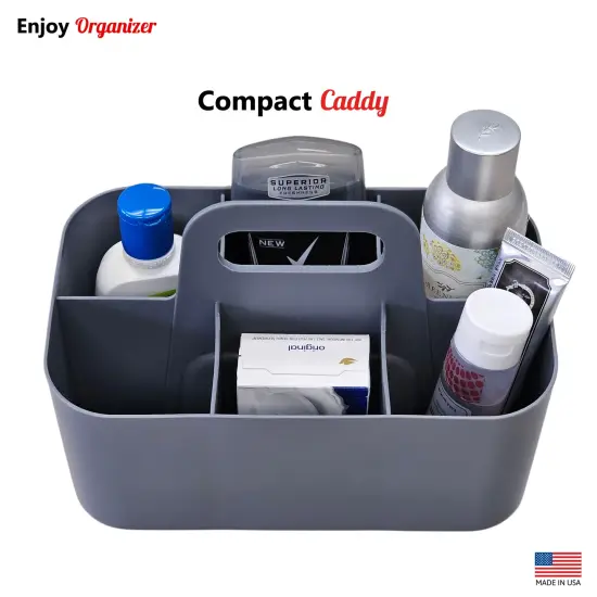 Enjoy Organizer | 3 Small Stackable and Portable Simple 6-Compartment Art Caddy Storage- Made In USA {5}