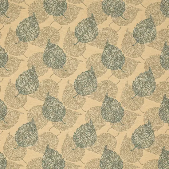 Azure - AquaTeal AbstractGeometric,leaves Upholstery Fabric 54 Inches" {1}