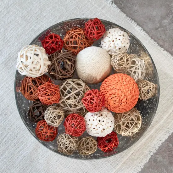 Decorative Balls Bag Bowl Filler Home Decor (Orange) {5}