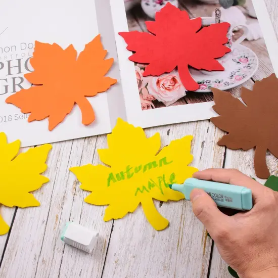 30 Pieces Maple Leaves Cutouts Foam Fall Leaves {3}