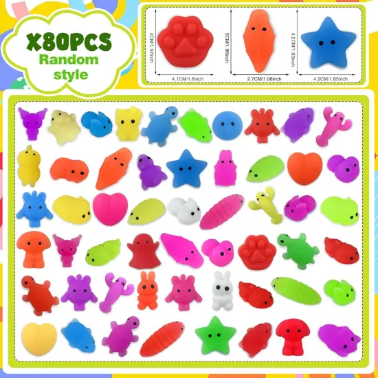 80 PCS Colorful Squishy Animals Toy {2}