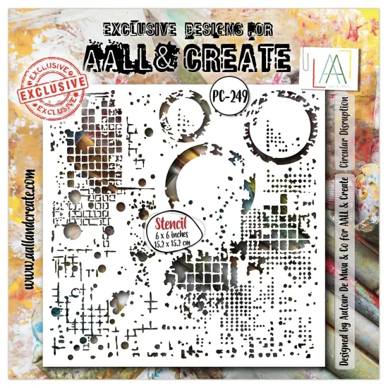 AALL And Create Stencil 6"X6"-Circular Disruption {1}