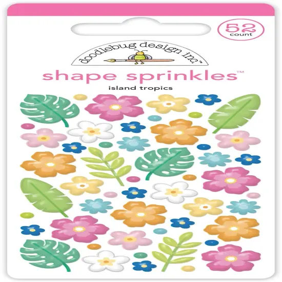 Doodlebug Sprinkles Adhesive Enamel Shapes-Island Tropics, Summer Fun {1}