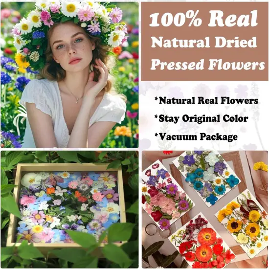 110 Pcs Pressed Dried Flowers for Resin Molds {2}