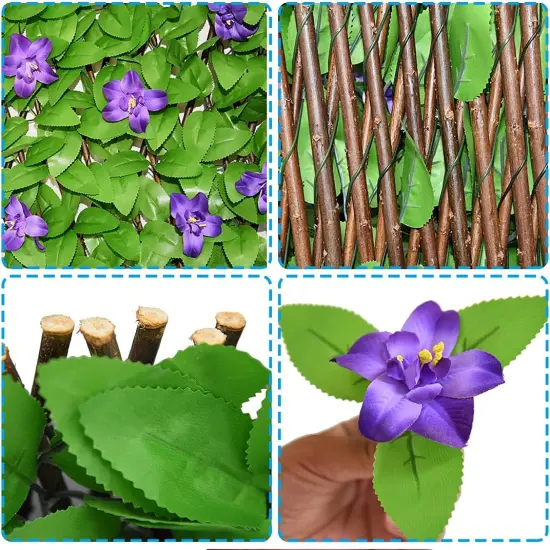 Expandable Green Flower Fence {3}