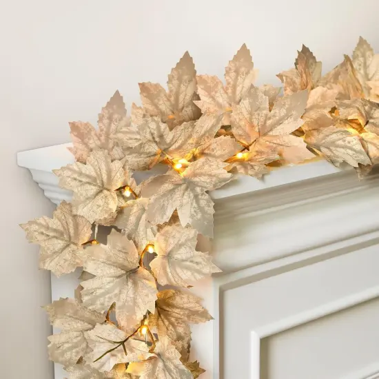 2 Pack Lighted Fall Garlands - 8.2Ft {1}