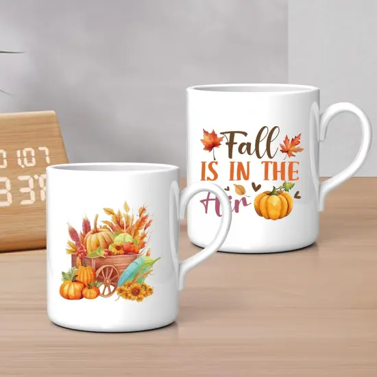 Pumpkin Maple Leaf Transfer Sticker - 20 PCS {2}