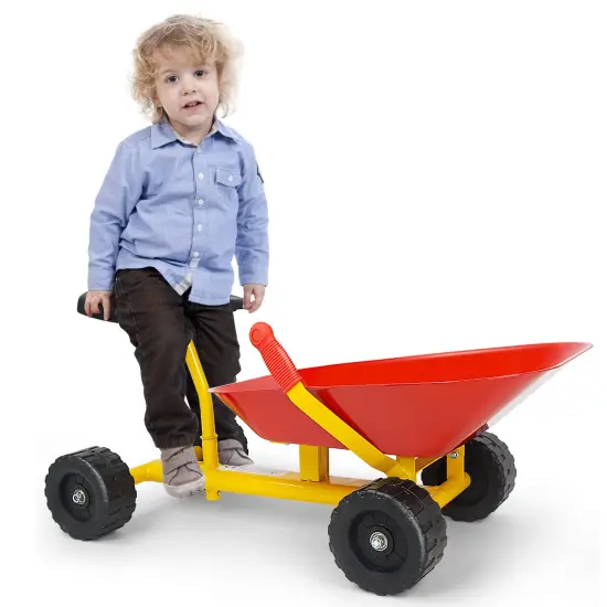 Costway 8" Heavy Duty Kids Ride-on Sand Dumper Front Tipping w 4 Wheels Sand Toy Gift {1}