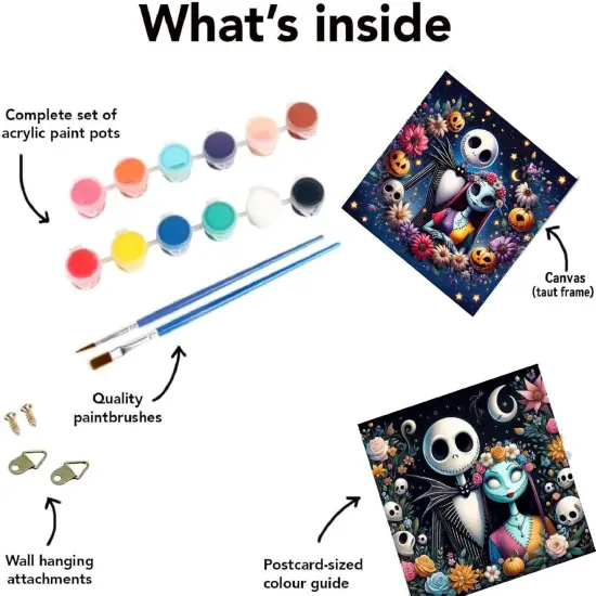 2 Pack Framed Paint by Number - Halloween - 8x8inch {3}