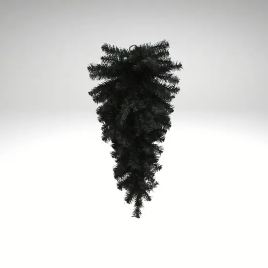 24" Black Teardrop Swag - Artificial Halloween Greenery-82298-BK {2}