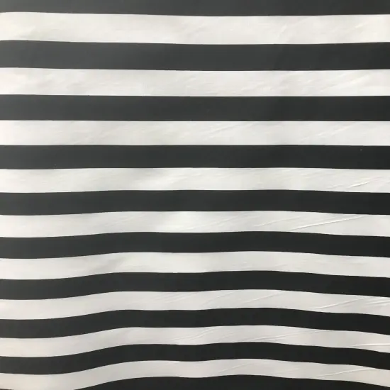 1 yard Black & White Stripe Poly Cotton Fabric 1&Prime; for Sewing Home Decor Apparel 59/60 Inch Width {1}