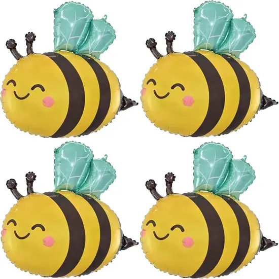 4 PCS 31 Inch Bee Birthday Party Decorations,Bee Baby Shower Decorations {1}