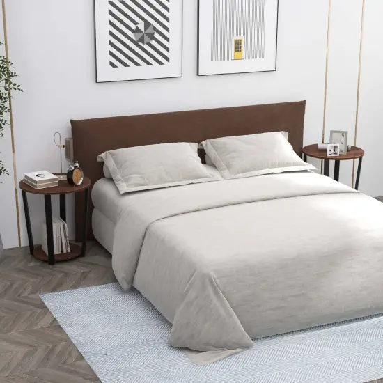 Costway Industrial End Table Sofa Side Table Nightstand with Storage Shelf & Metal Frame {5}