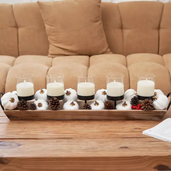 Set of 12 Artificial White Pumpkins Table Centerpiece {5}