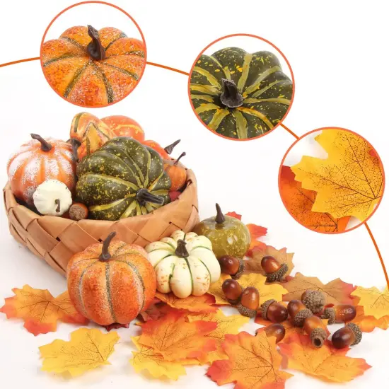 Mini Artificial Pumpkins Party Table Decoration {2}