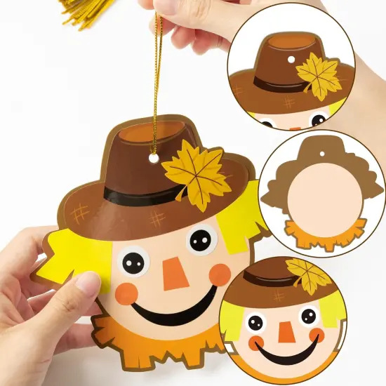123Pcs Fall Scarecrow Head Craft Kit {3}