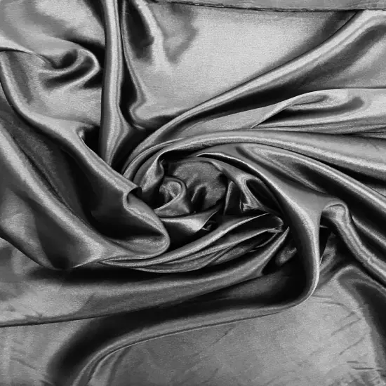 1 Yard Shiny Satin Backdrop Fabric Lightweight Polyester Drapery 5 feet wide x 8 feet high Black {1}