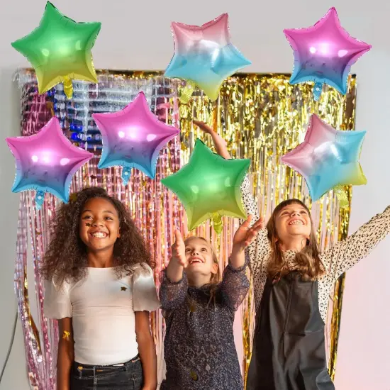 Gradient Color Star Foil Balloons {2}