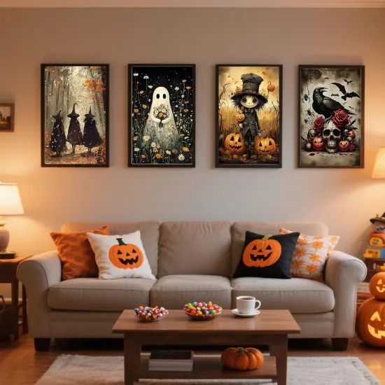 4 Pack Paint by Numbers Kit - Halloween {4}