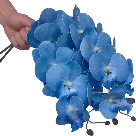 6PCS 32" Artificial Orchid Flower Stems &ndash; Phalaenopsis Faux Flowers for Home Decor {5}