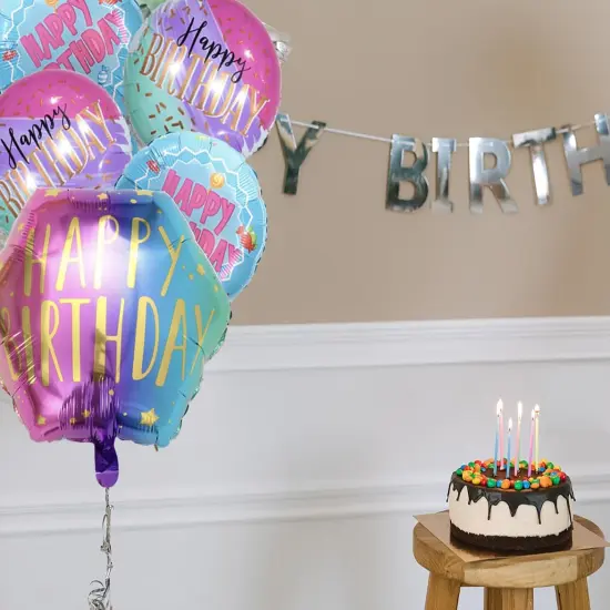 5 Pcs Happy Birthday Foil Balloon Set {2}