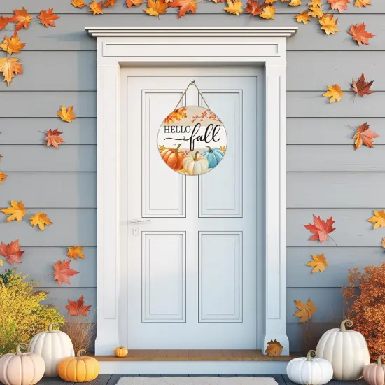 Pumpkin Patch Maple Leaf Hanging Sign - Fall Decor {2}