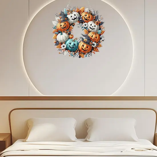 Diamond Art Hanging Kit for Adult (Halloween Pumpkin) {4}