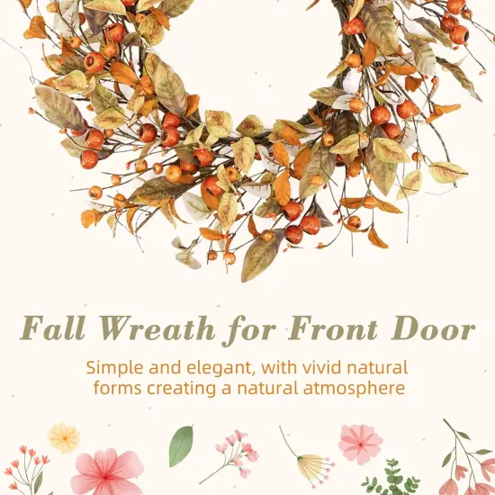 Fall Wreath with Eucalyptus Leaves and Berries {3}