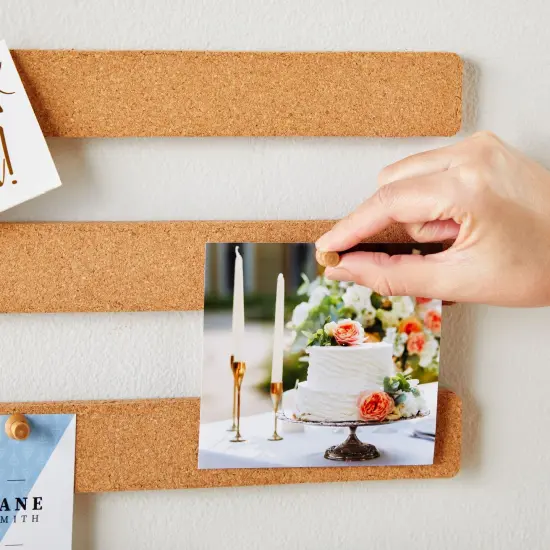 6 Pack Cork Board Strips for Walls - Adhesive Bulletin Board Bar Strips, 11.95x1.5 inches, 0.8 inch Thick - Natural Cork Boards for Office, Home, Classroom - Ideal for Notes and Photos {2}