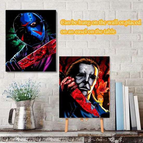 4 Pack Horror Paint by Numbers Kit - 9x12inch {2}