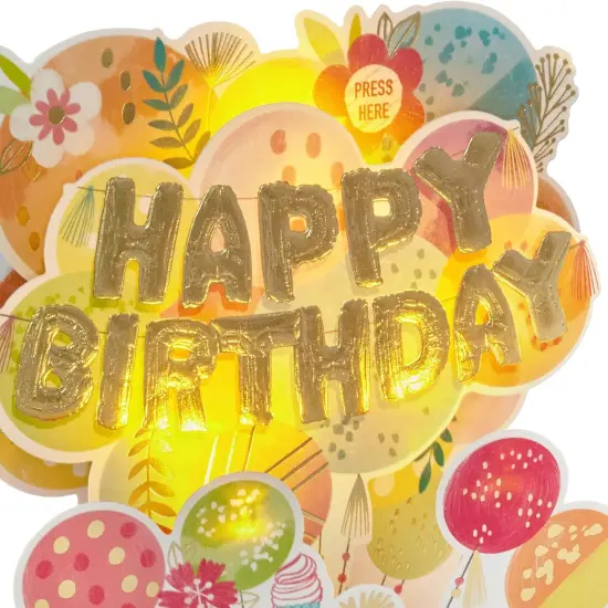 Paper Wonder Musical Pop Up Birthday Card (Mylar Balloon Explosion, Plays Happy Birthday) {3}