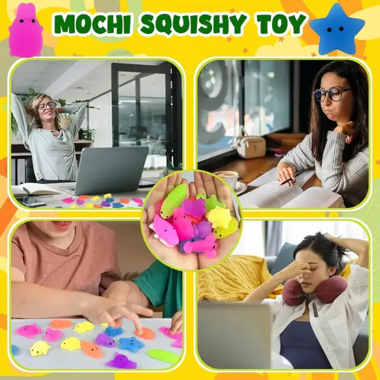 80 PCS Colorful Squishy Animals Toy {3}