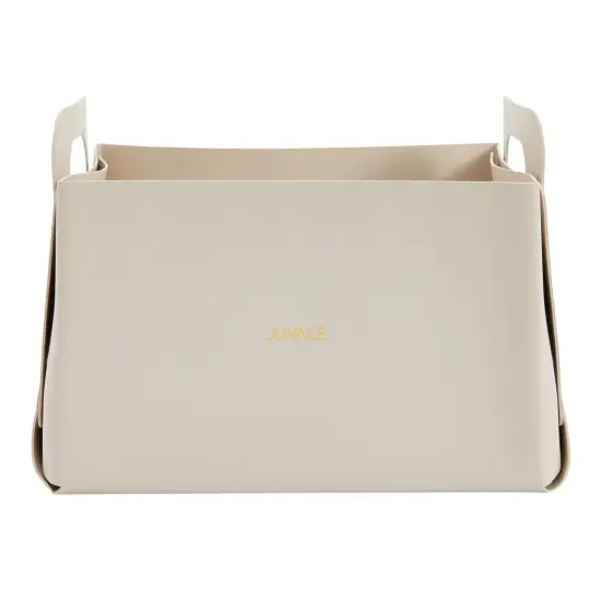 2 Pack Faux Leather Foldable Storage Bins with Handles, Collapsible Baskets for Home Organization (Grey, 10 x 9.5 x 6.5 inches) {7}