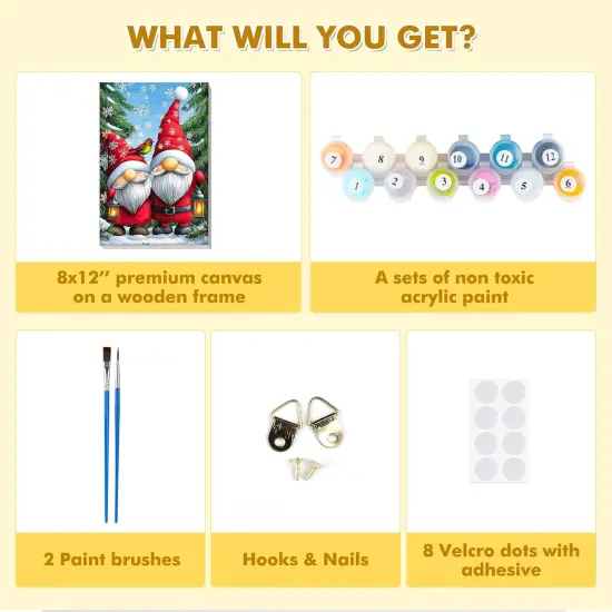 Christmas Paint by Numbers for Adults Beginners Framed {5}