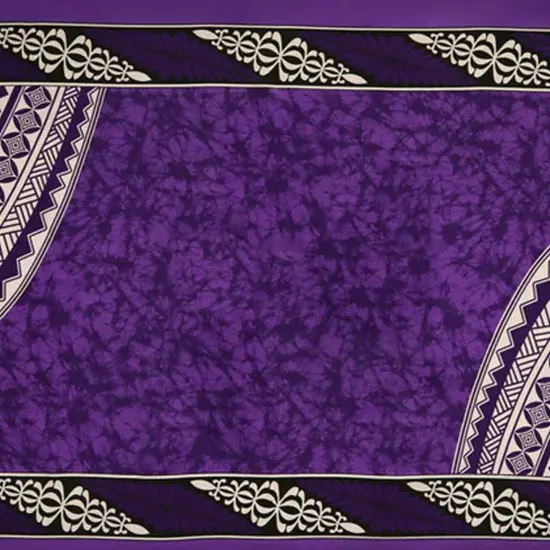 72" L x 45" W Kingdom of Tonga Crown Sarong Polyester Fabric Purple {2}