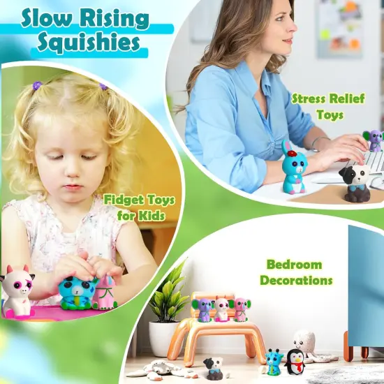 8 Pack Animal Squishy Toys Cream Scented {3}