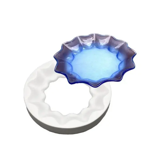 Glass Fusing Mold Scalloped Shelf Ring 12" {1}